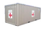 container per Militari, croce rossa