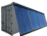 container pannelli solari riscaldamento caldaia